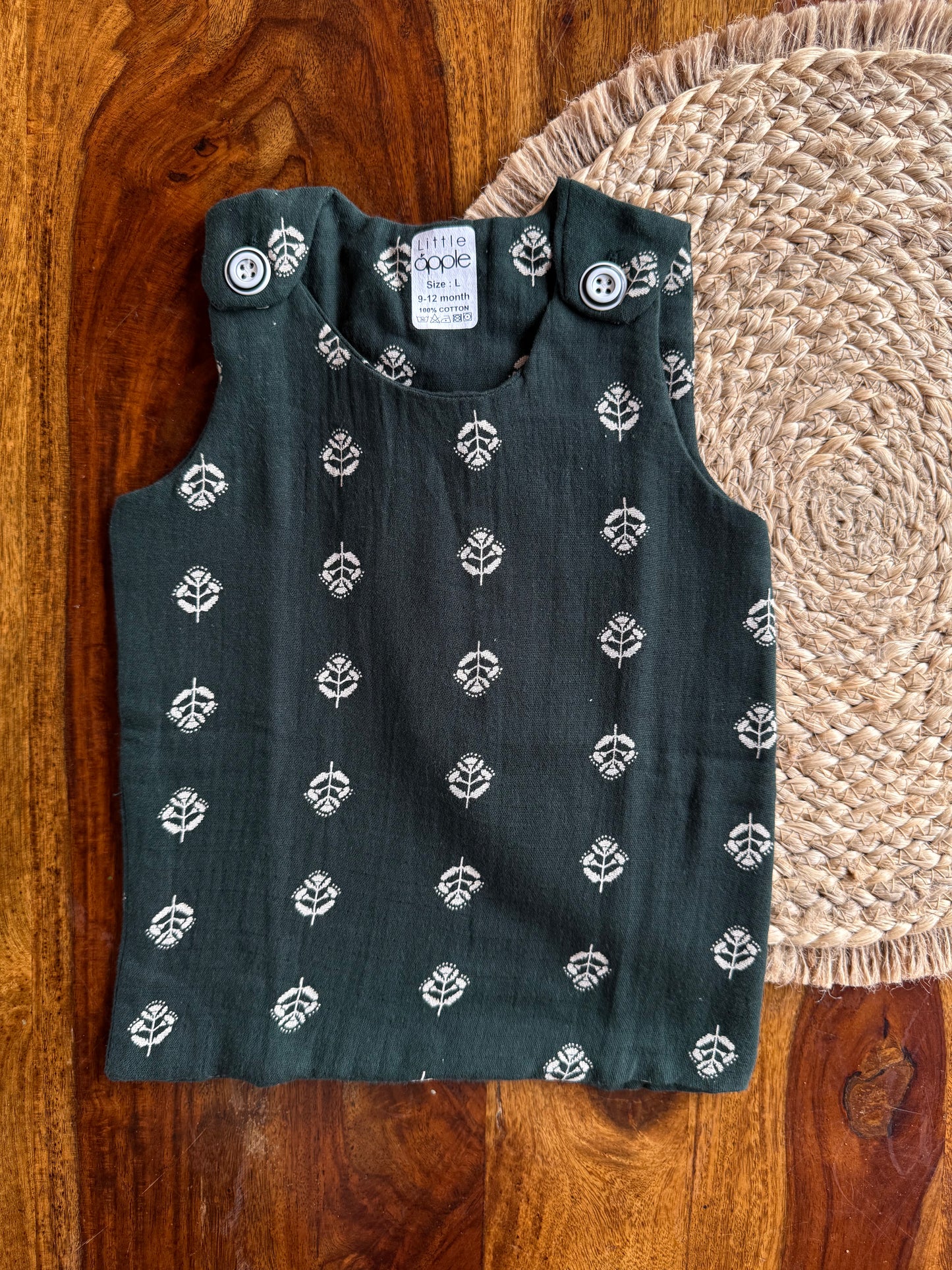 Organic Muslin Cotton Shoulder Button Jabla