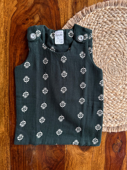 Organic Muslin Cotton Shoulder Button Jabla