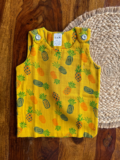 Organic Muslin Cotton Shoulder Button Jabla