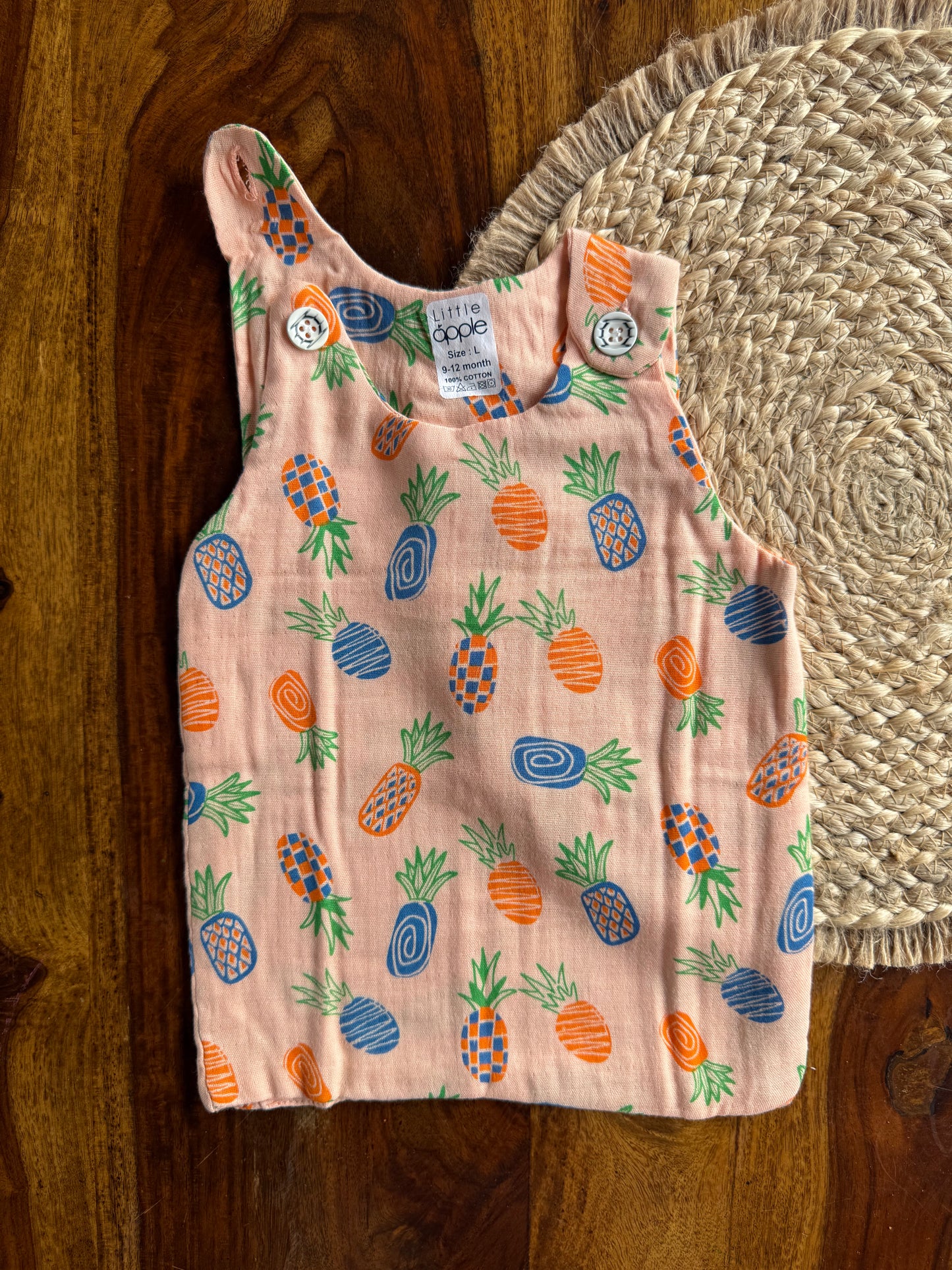 Organic Muslin Cotton Shoulder Button Jabla