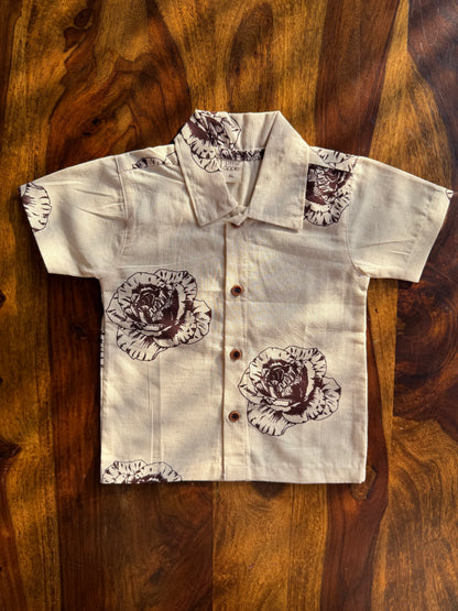 Muslin Collared Printed Co-ord Set