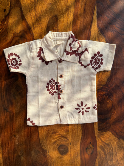 Muslin Collared Printed Co-ord Set