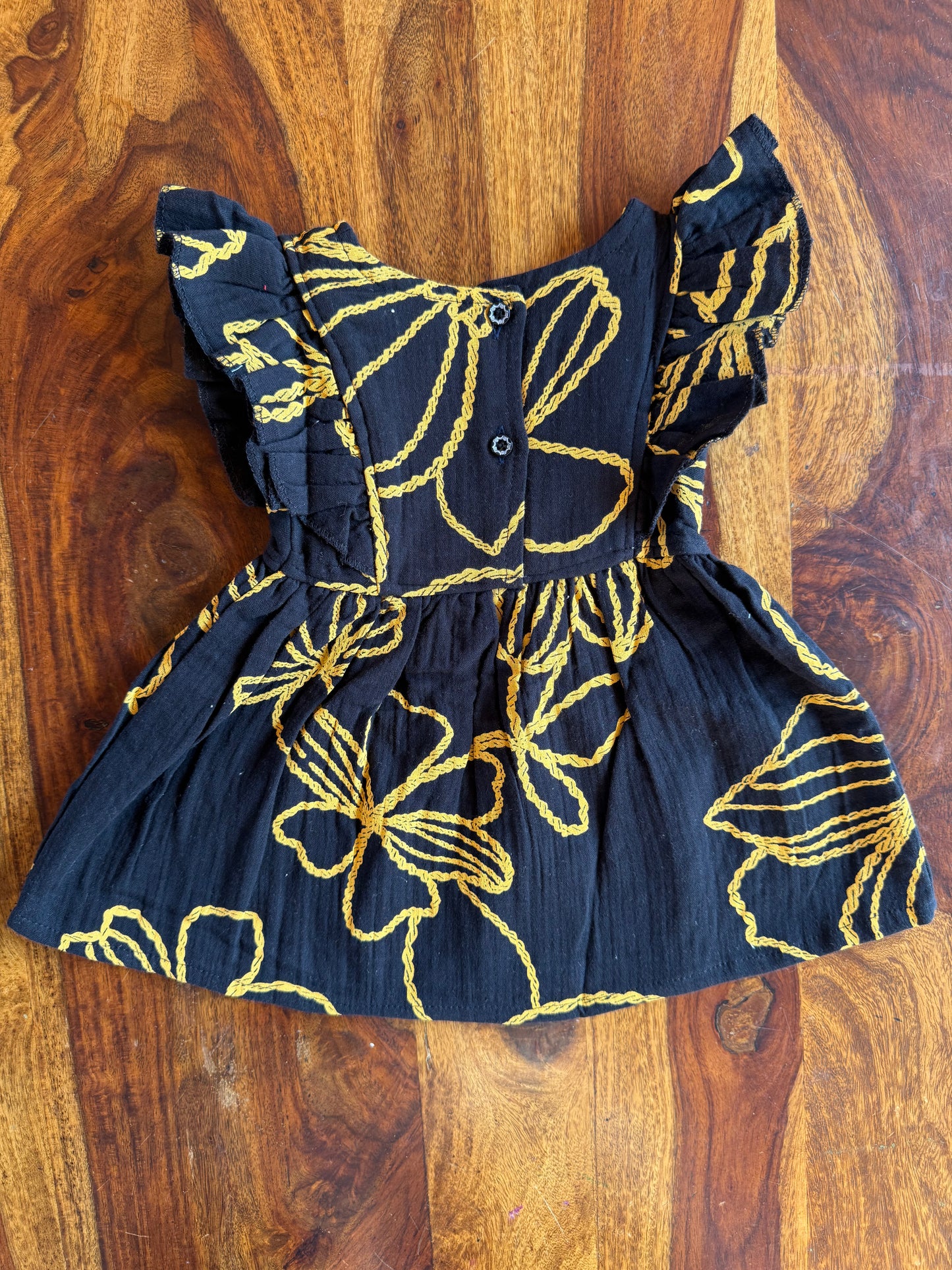 Organic Muslin Ruffle Frock