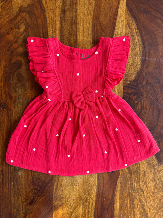 Organic Muslin Ruffle Frock
