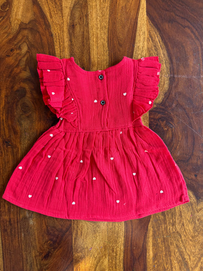 Organic Muslin Ruffle Frock