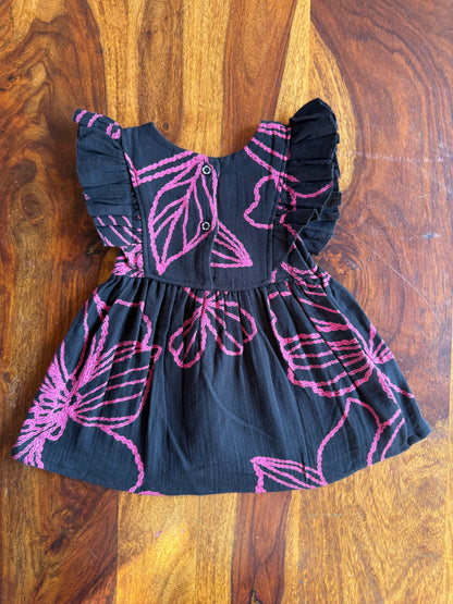 Organic Muslin Ruffle Frock