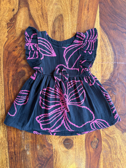 Organic Muslin Ruffle Frock