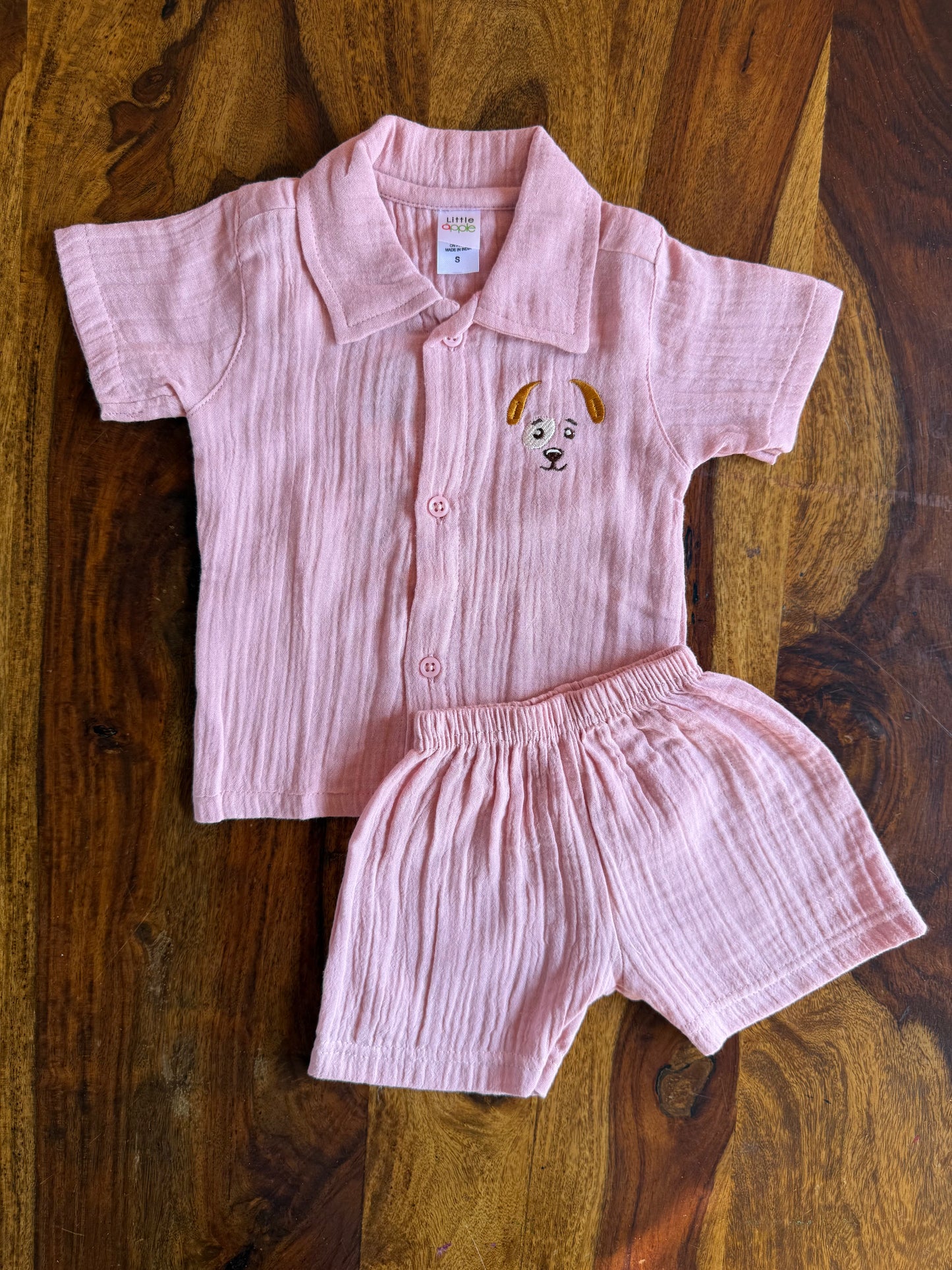 Muslin Collared Crinkled Co-Ord Set