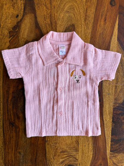 Muslin Collared Crinkled Co-Ord Set