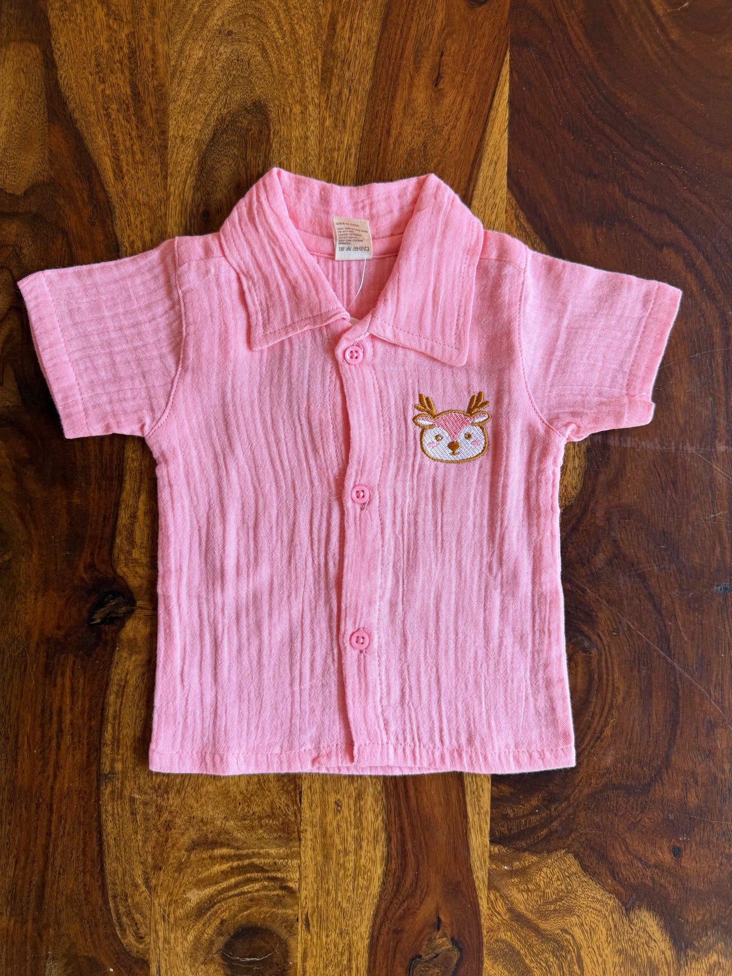 Muslin Collared Crinkled Co-Ord Set