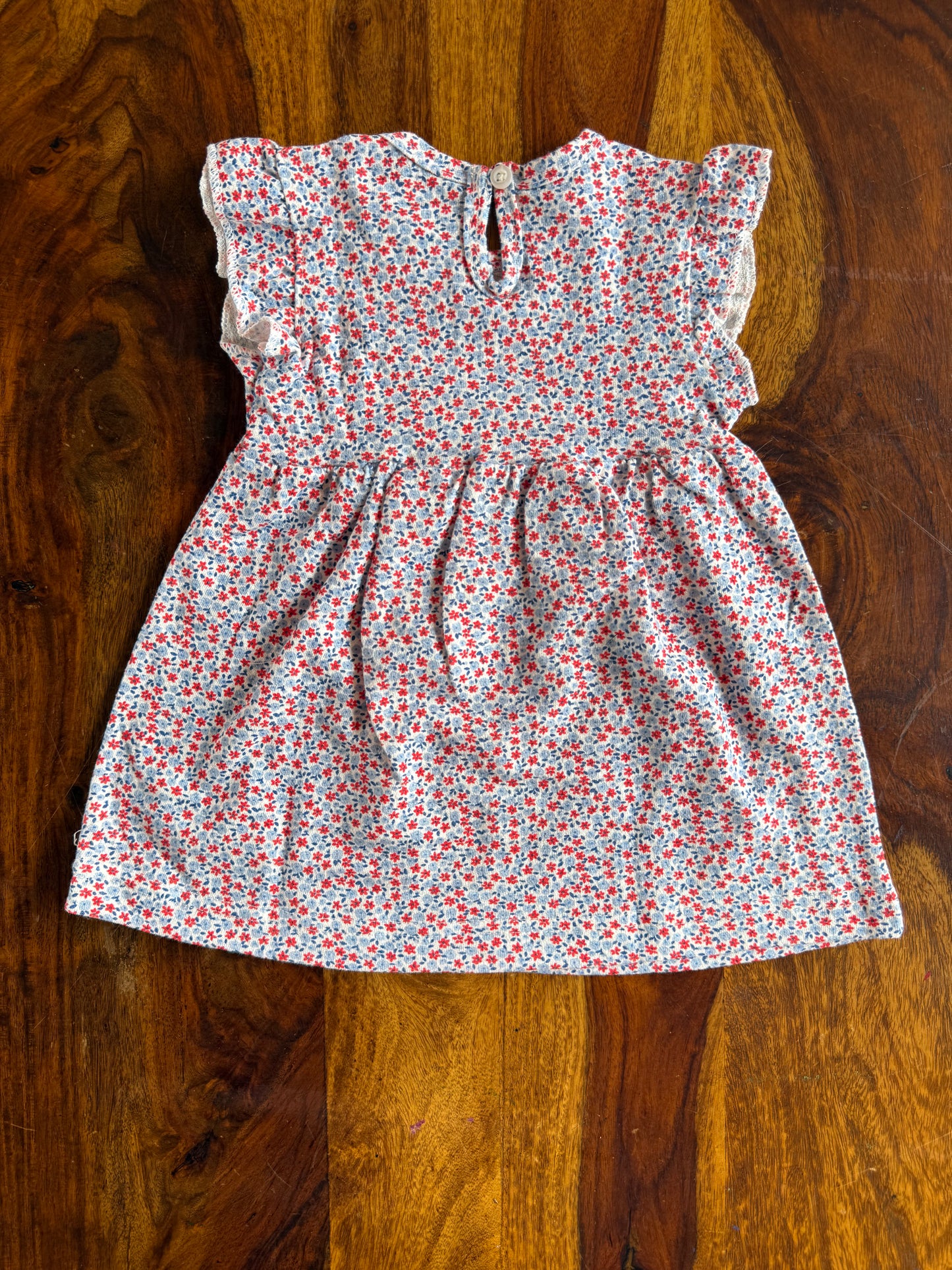 Cotton Flutter Sleeve Frock