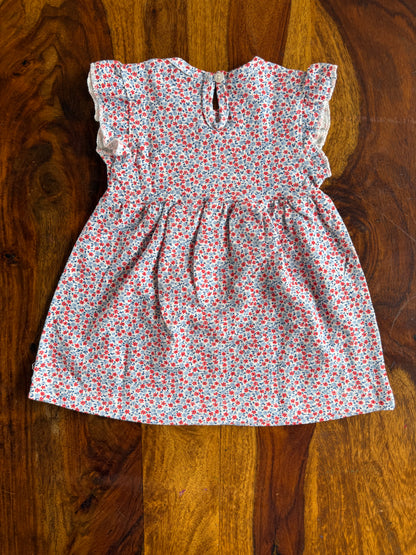 Cotton Flutter Sleeve Frock