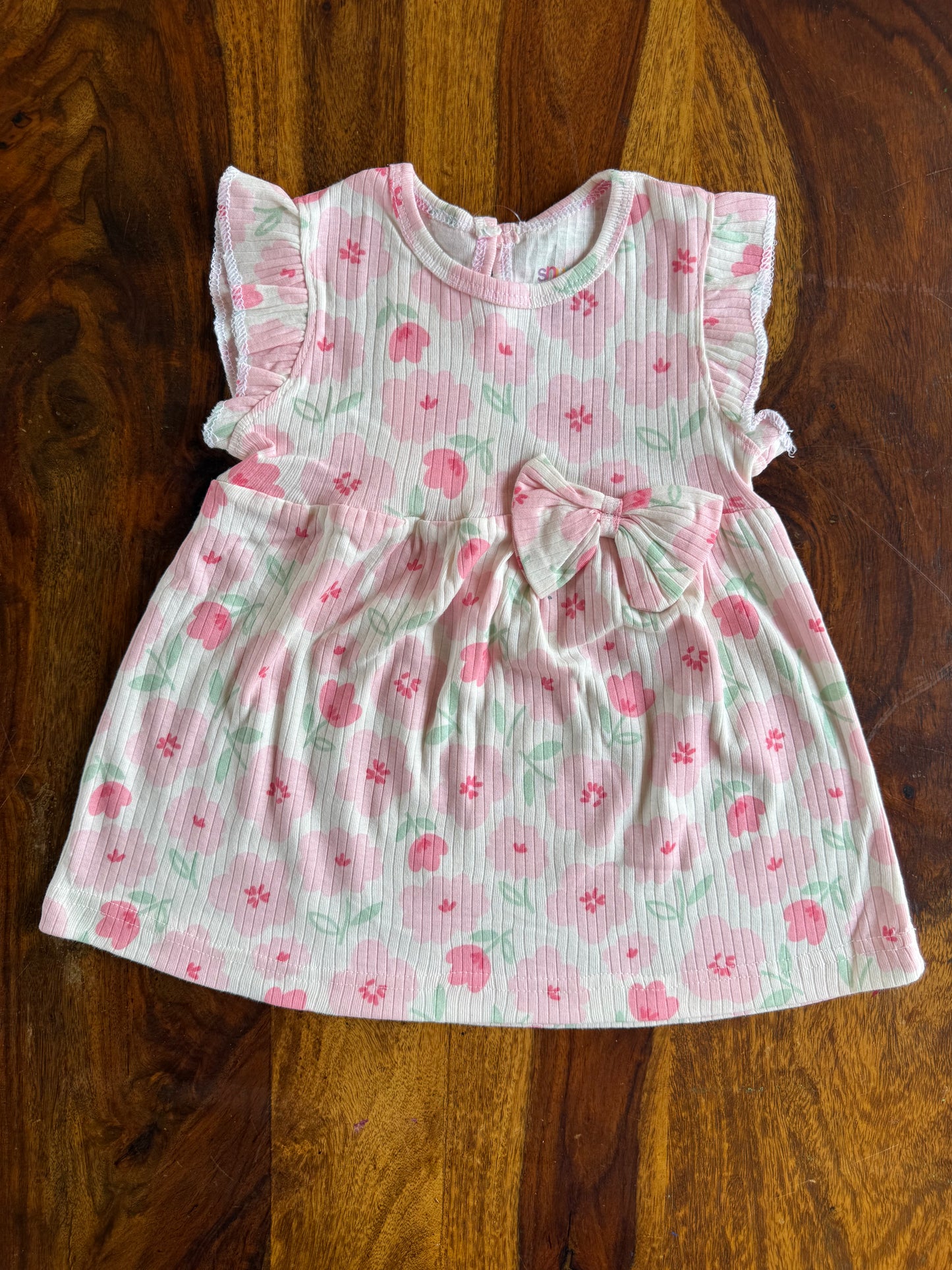 Cotton Flutter Sleeve Frock