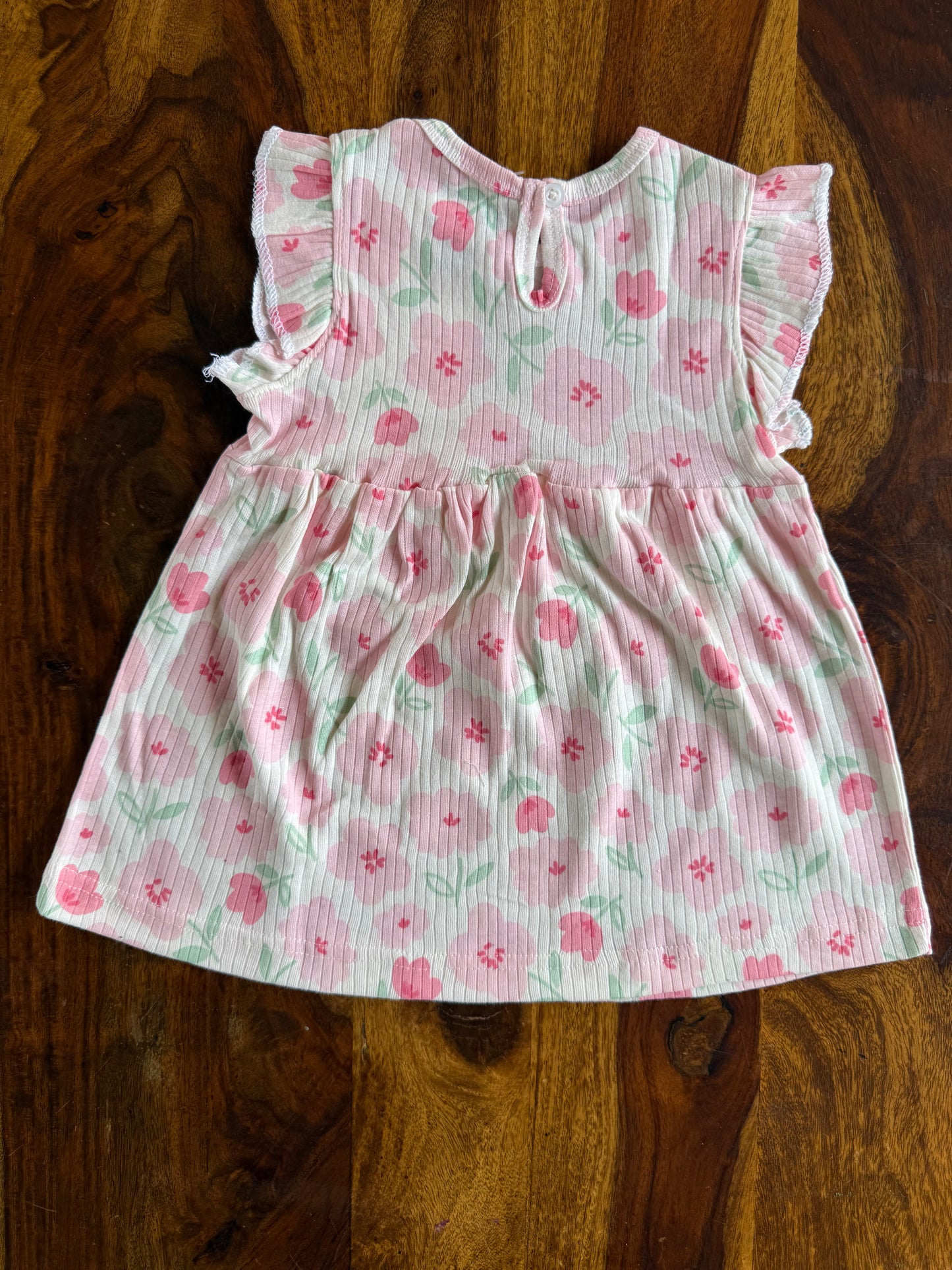 Cotton Flutter Sleeve Frock