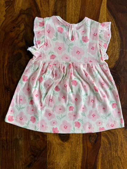 Cotton Flutter Sleeve Frock
