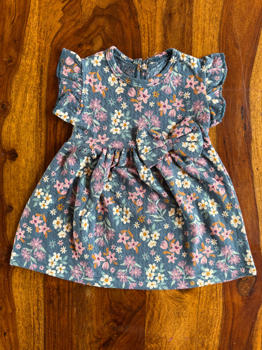 Cotton Flutter Sleeve Frock