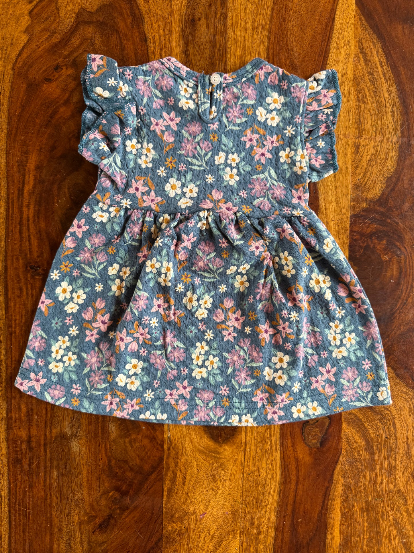 Cotton Flutter Sleeve Frock