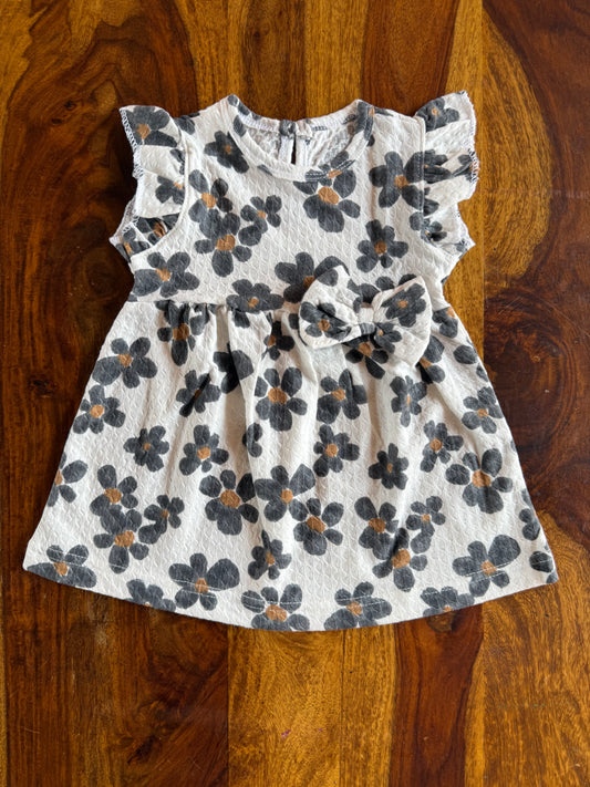 Cotton Flutter Sleeve Frock