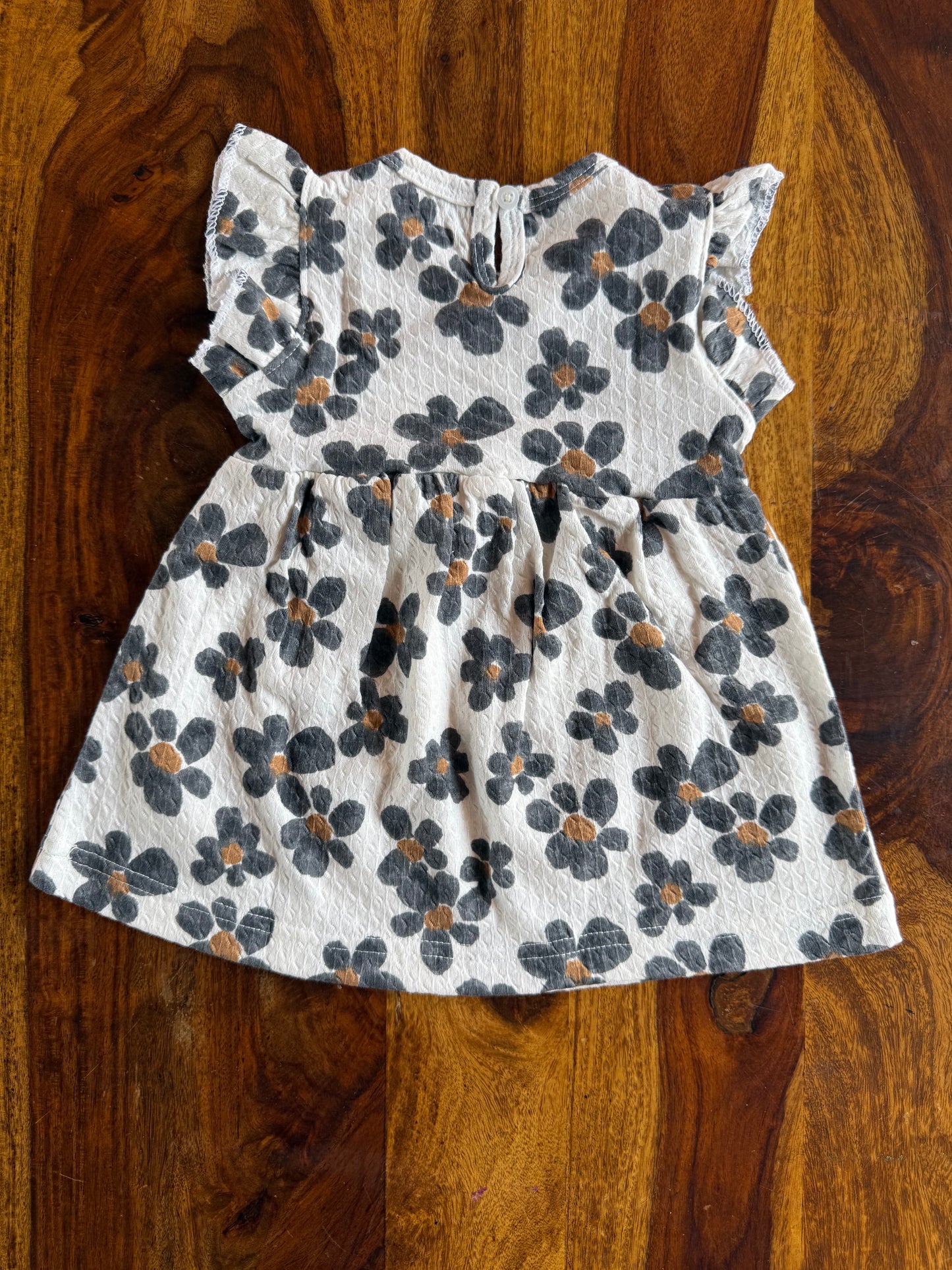 Cotton Flutter Sleeve Frock