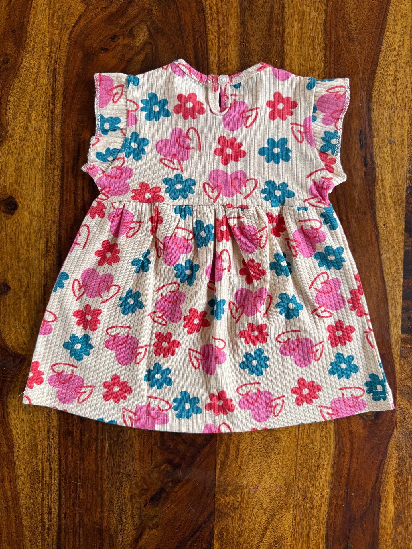 Cotton Flutter Sleeve Frock