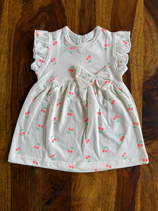 Cotton Flutter Sleeve Frock