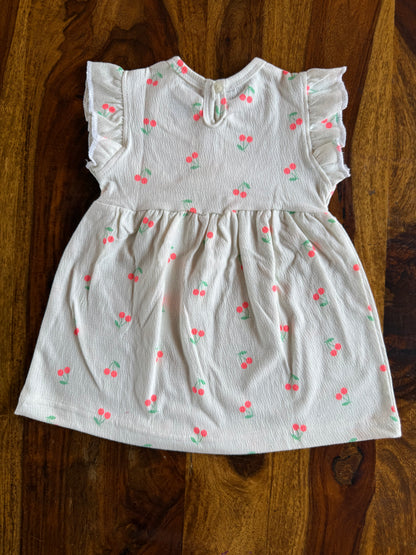 Cotton Flutter Sleeve Frock