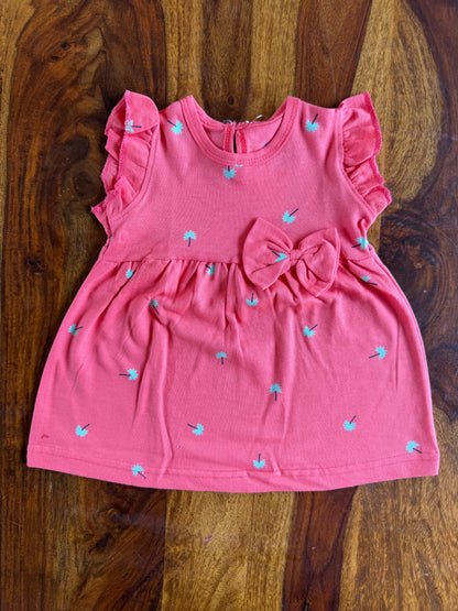 Cotton Flutter Sleeve Frock