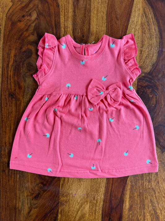 Cotton Flutter Sleeve Frock