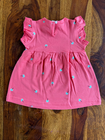 Cotton Flutter Sleeve Frock