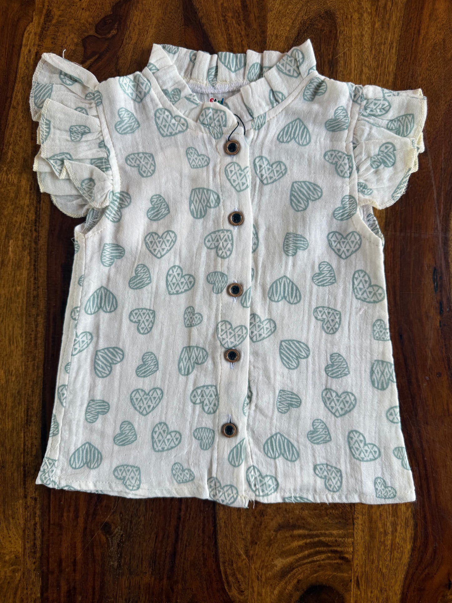 Muslin Frill Top with Palazzo Pant set