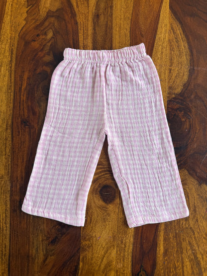 Muslin Frill Top with Palazzo Pant set