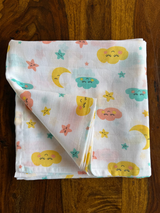 Pure Organic Muslin Swaddle 100 * 100 cm