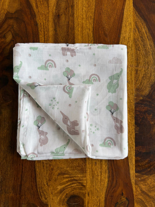 Pure Organic Muslin Swaddle 100 * 100 cm