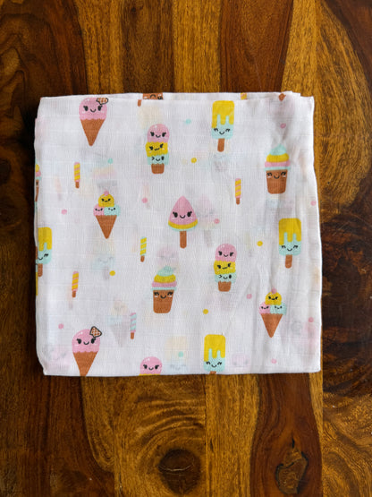 Pure Organic Muslin Swaddle 100 * 100 cm