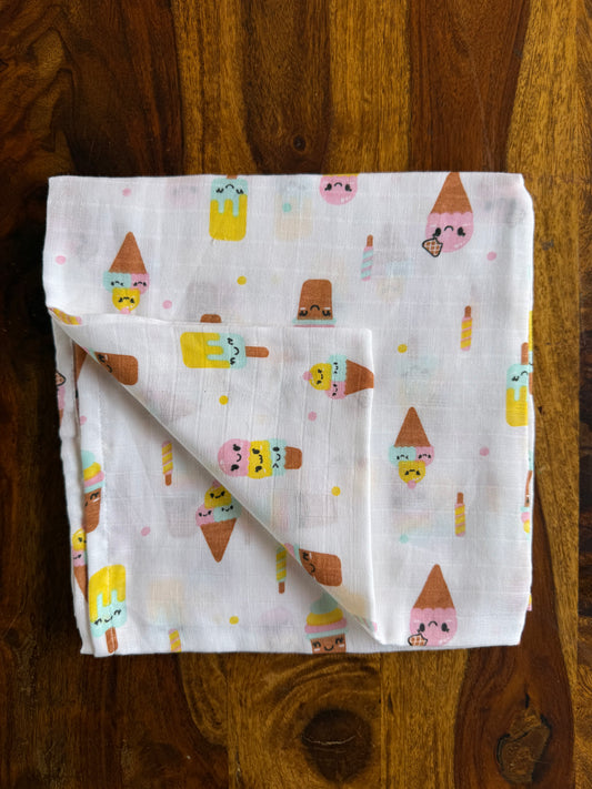 Pure Organic Muslin Swaddle 100 * 100 cm