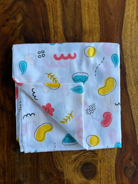 Pure Organic Muslin Swaddle 100 * 100 cm