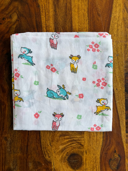 Pure Organic Muslin Swaddle 100 * 100 cm