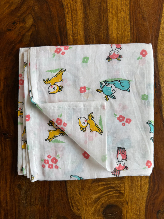 Pure Organic Muslin Swaddle 100 * 100 cm