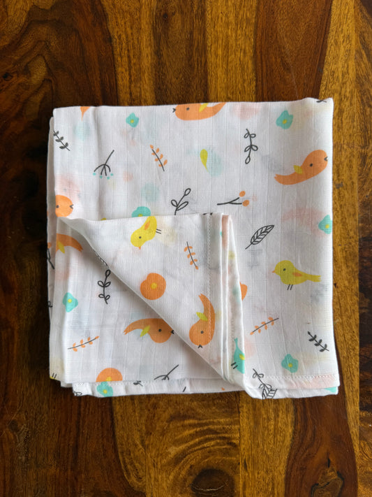Pure Organic Muslin Swaddle 100 * 100 cm