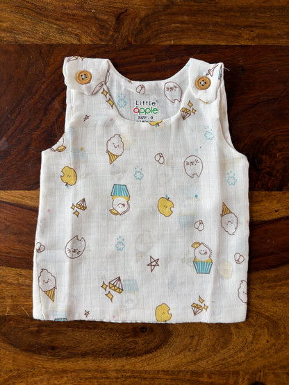Muslin Shoulder Button Jabla Set