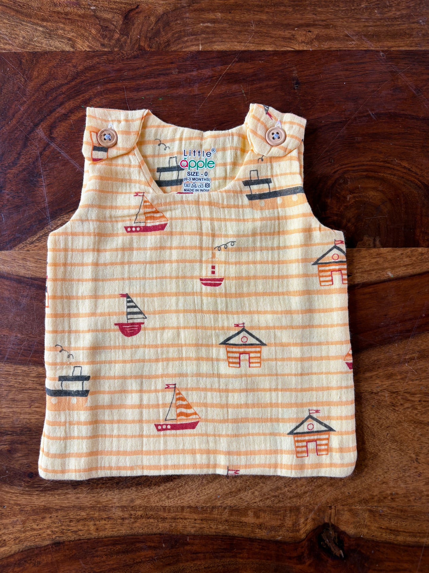 Muslin Shoulder Button Jabla Set