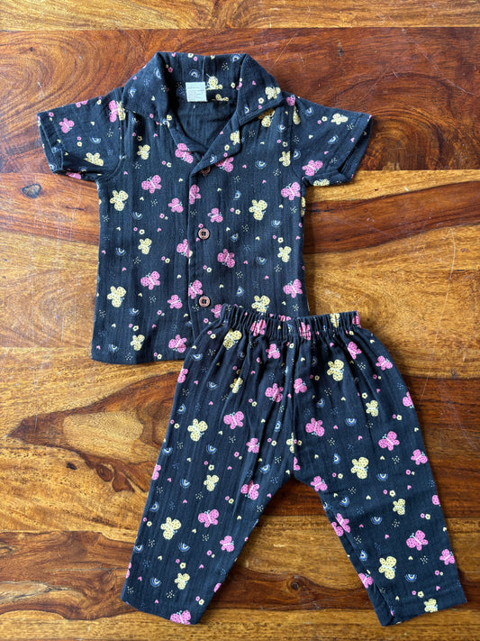 Muslin Collar Shirt & Pant Set