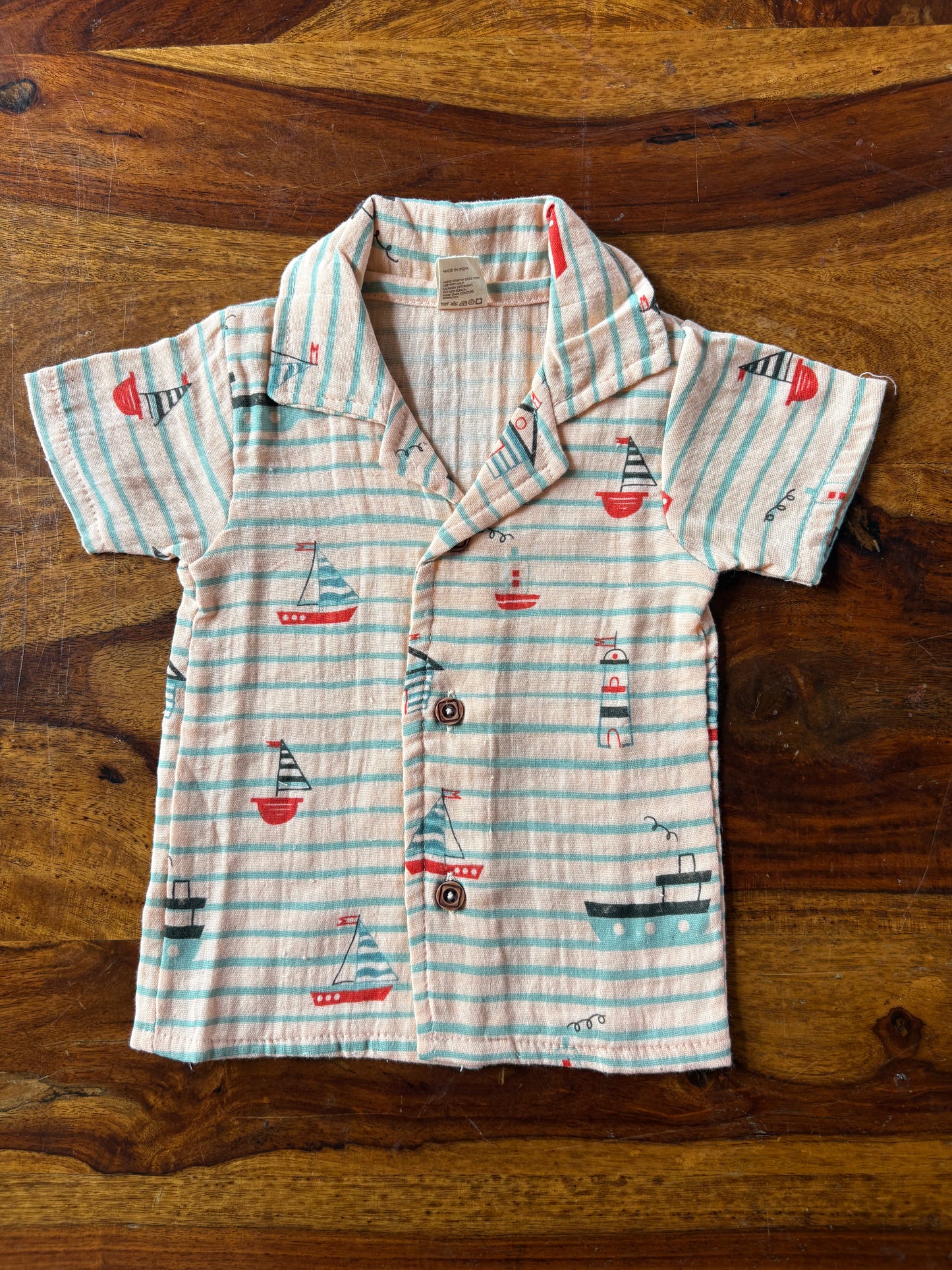 Muslin Collar Shirt & Pant Set