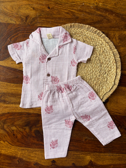 Muslin Collar Shirt & Pant Set