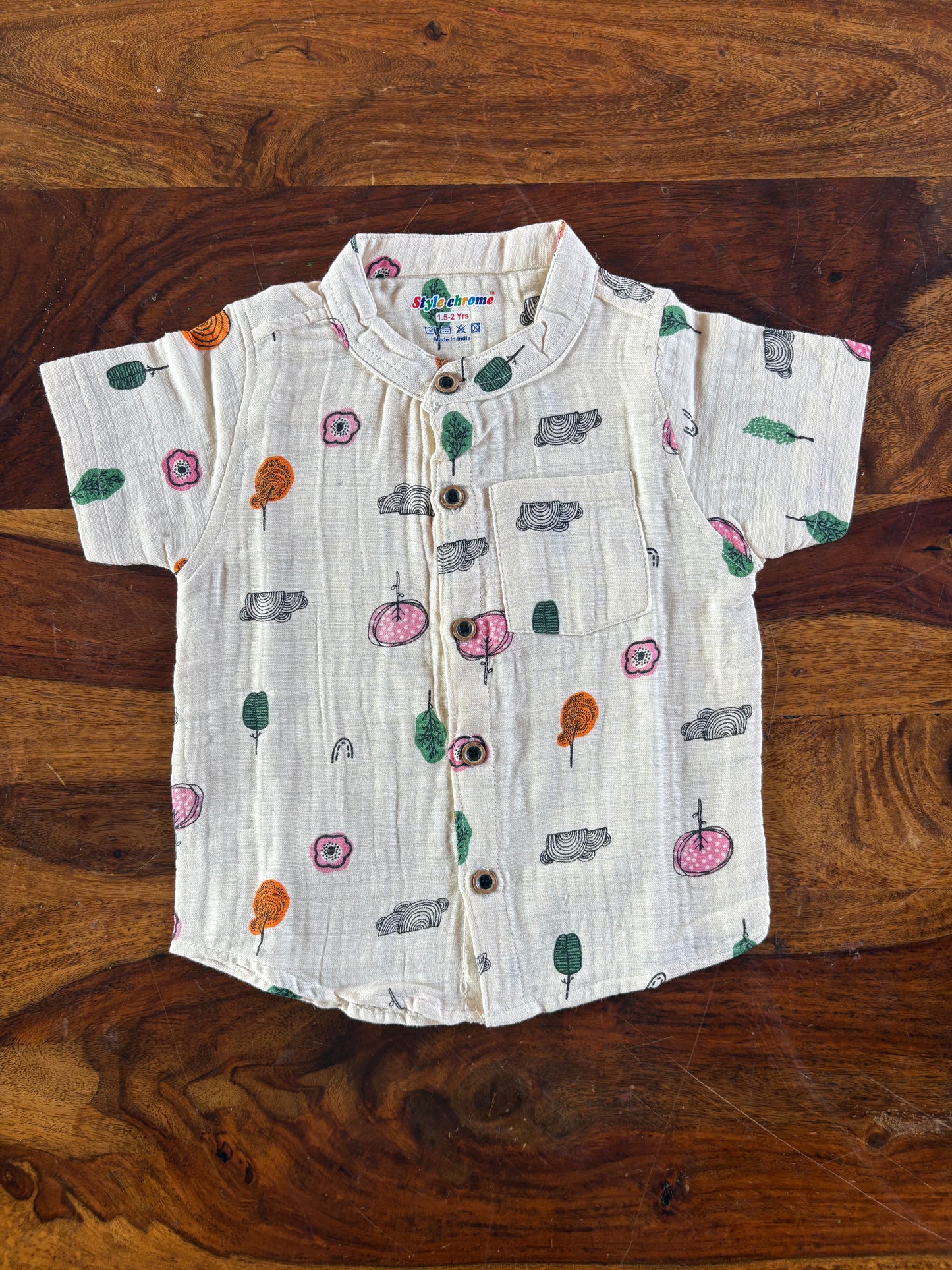 Organic Muslin Shirt & Shorts Set for Kids