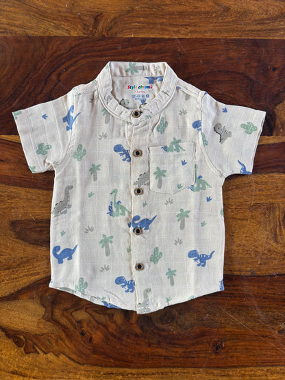 Organic Muslin Shirt & Shorts Set for Kids