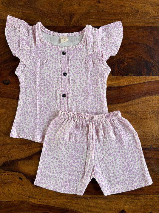 Organic Muslin Frill Top & Shorts Set