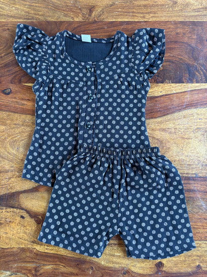 Organic Muslin Frill Top & Shorts Set