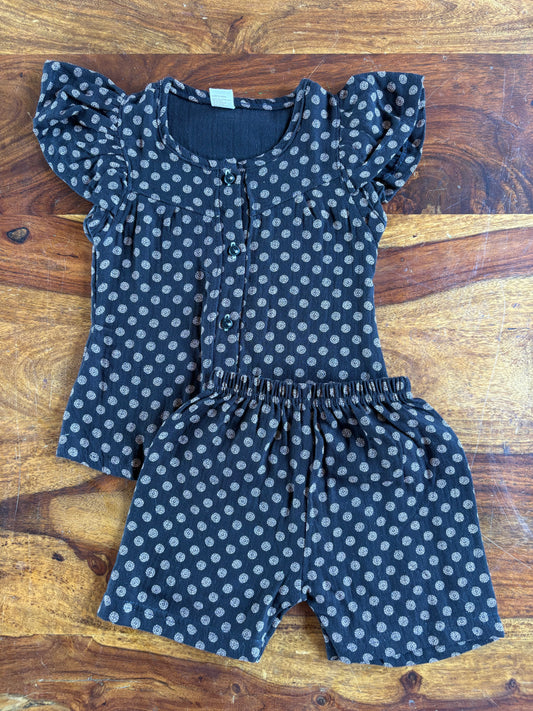 Organic Muslin Frill Top & Shorts Set