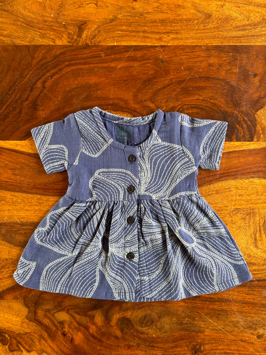 Organic Muslin Half-Sleeve Frock